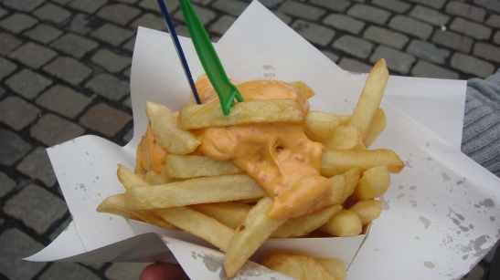 Belgium's famous fries, by Penne Cole